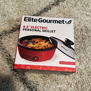 elite gourmet 8.5” electric personal skillet